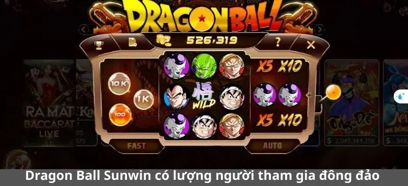 Dragon Ball Sunwin có lượng người tham gia đông đảo